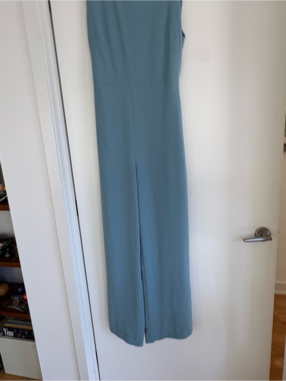 RW& Co Sleeveless Wide-Leg Jumpsuit in Dusty Blue - 8